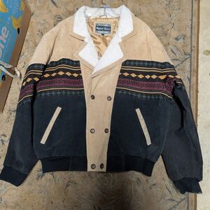 St. John's Bay Black and Tan Bomber Jacket